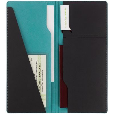 Дорожный органайзер Multimo, черный с бирюзовым-2