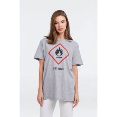 Футболка «Жар-птица», серый меланж-3