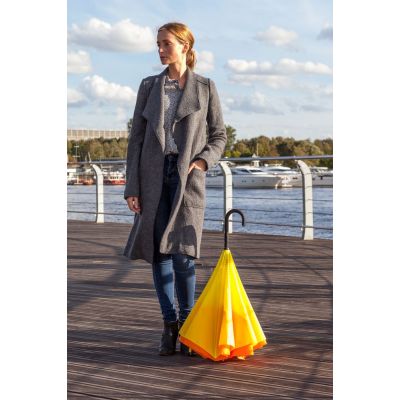 Зонт наоборот Style, трость, черный-6