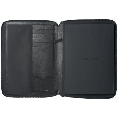 Папка на молнии c блокнотом А4 Tradition, черная-1