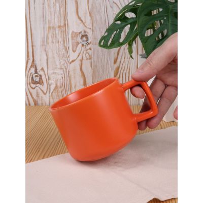 Чашка Jumbo в коробке матовая, оранжевая-5
