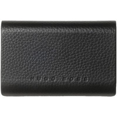 Набор Hugo Boss: визитница с аккумулятором 4000 мАч и ручка, черный-1