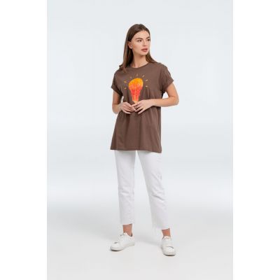 Футболка «Осенило», шоколадно-коричневая-4