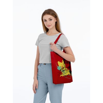 Холщовая сумка «Цитаты. Довлатов. Вранье», красная-2