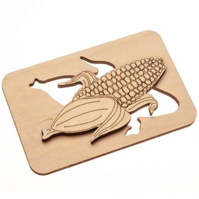 Карточки-раскраски Wood Games, овощи-2