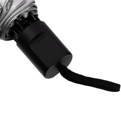 Зонт наоборот складной Stardome, черный с серебристым-4