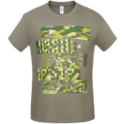 Футболка «Искусство камуфляжа», серая (стальная)-0