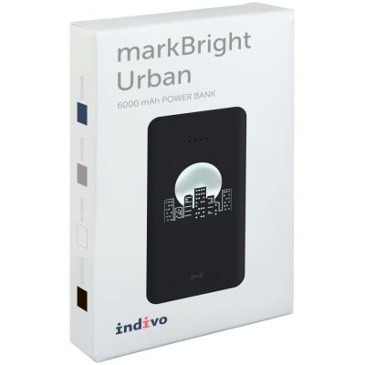 Аккумулятор с беспроводной зарядкой markBright Urban, 6000 мАч, черный-5