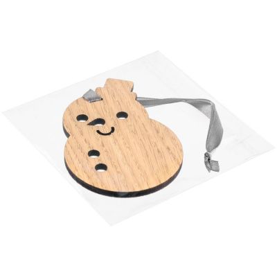 Деревянная подвеска Christmate, снеговик-2