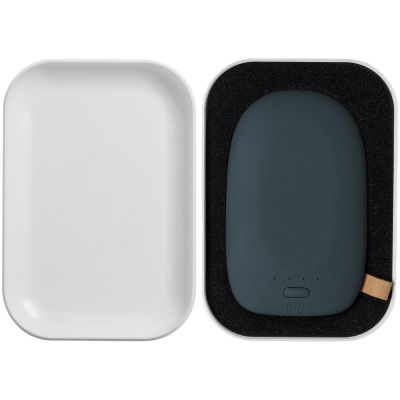 Аккумулятор с беспроводной зарядкой Pebble Wireless 9000 мАч, серо-синий-7