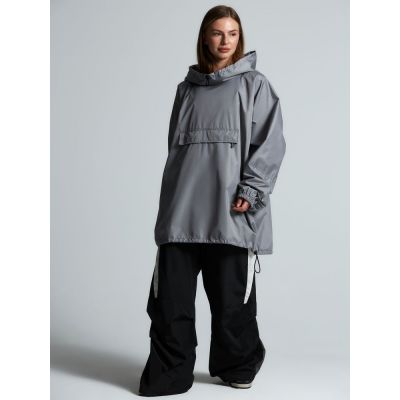 Дождевик-анорак Hard Work, укороченный, серый, единый размер-11