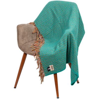 Плед Brera Verde Smeraldo, бирюзовый-1