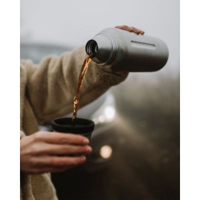 Термос Flask 1000, вакуумный, стальной матовый-8