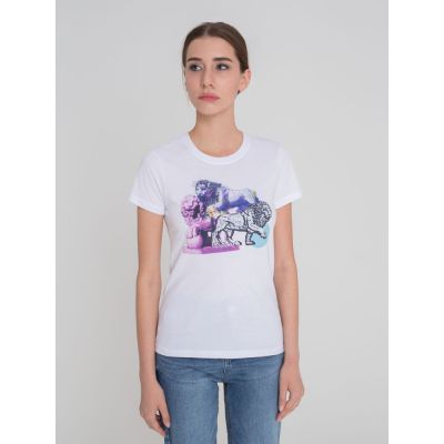 Футболка LionMe, женская, белая-0