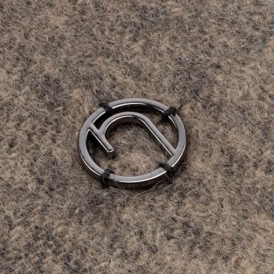 Палантин Charming, черный с бежевым-5