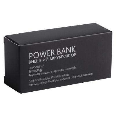 Внешний аккумулятор Easy Metal 2200 мАч, черный-6