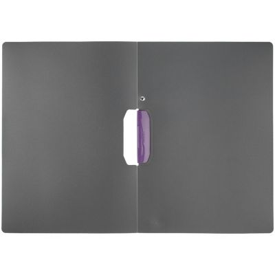 Папка Duraswing Color, серая с фиолетовым клипом-2