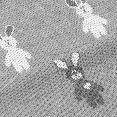 Плед детский с зайками Beastie Toys, серый-4