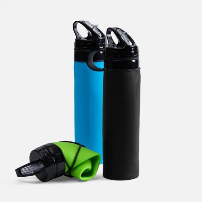 Складная бутылка для воды Langfossen, голубая-7