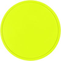 Лейбл из ПВХ Dzeta Round, M, желтый неон
