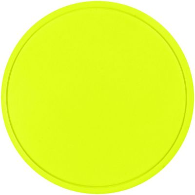 Лейбл из ПВХ Dzeta Round, L, желтый неон-0