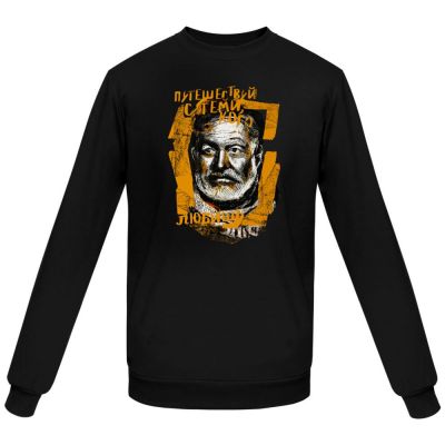 Толстовка «Хемингуэй», черная-0
