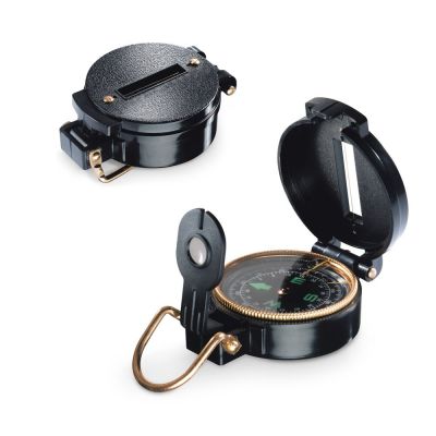 Туристический компас Azimuth, черный с золотой каймой-4