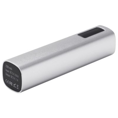 Внешний аккумулятор Easy Metal 2200 мАч, серебристый-2