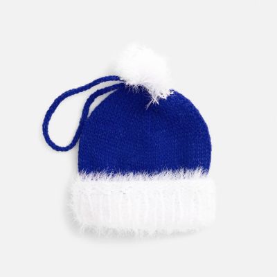 Подвеска на елку «Вьюжка», шапочка, синяя-0