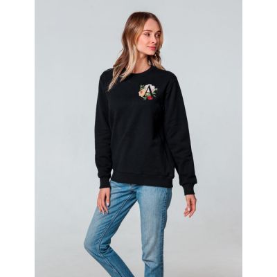 Толстовка «Цветочная азбука: А», черная-2