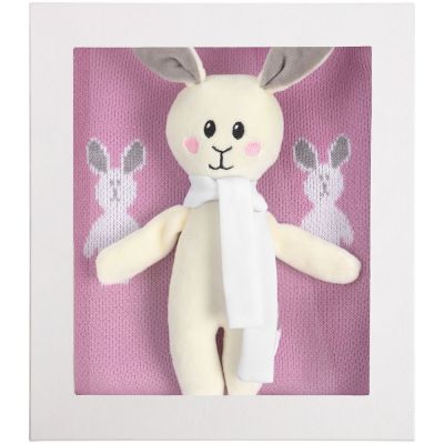 Набор детский с зайками Beastie Toys, розовый-1