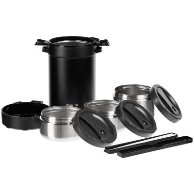 Термос для еды Jiayi в термочехле, черный-10