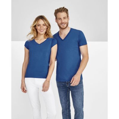 Футболка женская c V-образным вырезом Moon 150, белая-5