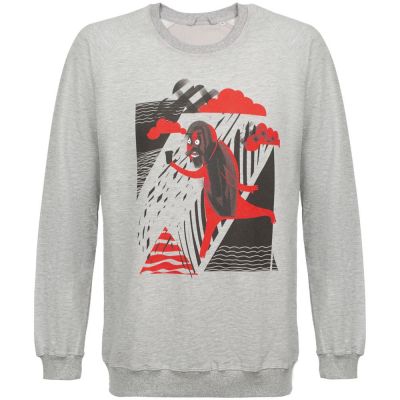 Свитшот «Преодолень», серый меланж-0