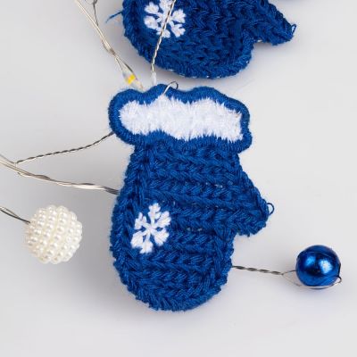 Гирлянда Merry Mittens, синяя-3