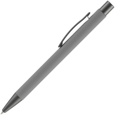 Ручка шариковая Atento Soft Touch, серая-1