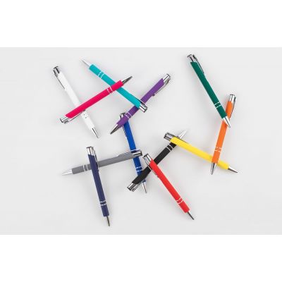 Ручка шариковая Keskus Soft Touch, темно-синяя-4