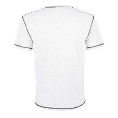 Футболка мужская с контрастной отделкой MUSTANG 150, белая с темно-синим-1