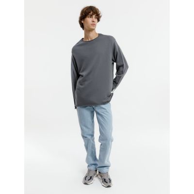 Лонгслив унисекс Siluetti Fuori, серый-3