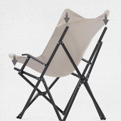 Кресло складное Armrest, черное-1