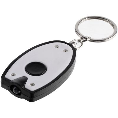 Брелок-фонарик Vivid, ver.2 в пакете, белый с черным-2