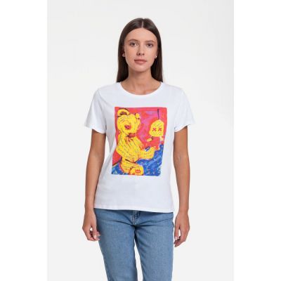 Футболка женская I Don't See You, белая-0