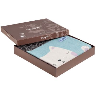 Плед детский Cat, голубой-5