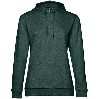 Толстовка с капюшоном женская Hoodie, темно-зеленый меланж-0