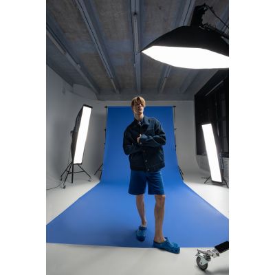 Куртка джинсовая O1, темно-синяя-1