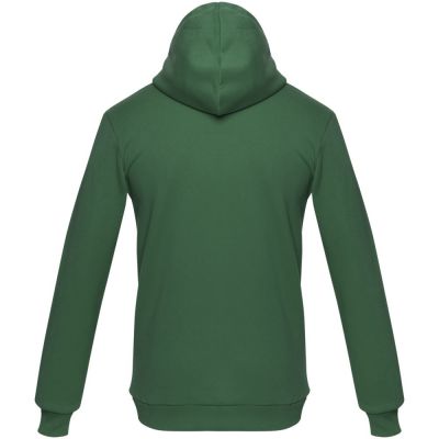 Толстовка с капюшоном на молнии Unit Siverga Heavy, темно-зеленая-1
