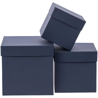 Коробка Cube, M, синяя-3