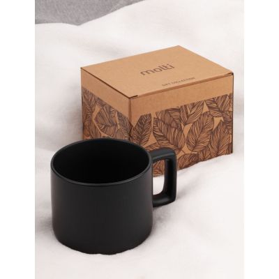 Чашка Jumbo в коробке матовая, черная-3