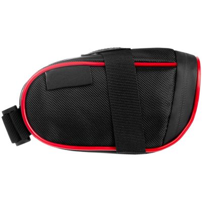 Велосумка BikeLine под седло, черная с красным-2