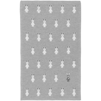 Плед детский с зайками Beastie Toys, серый-1